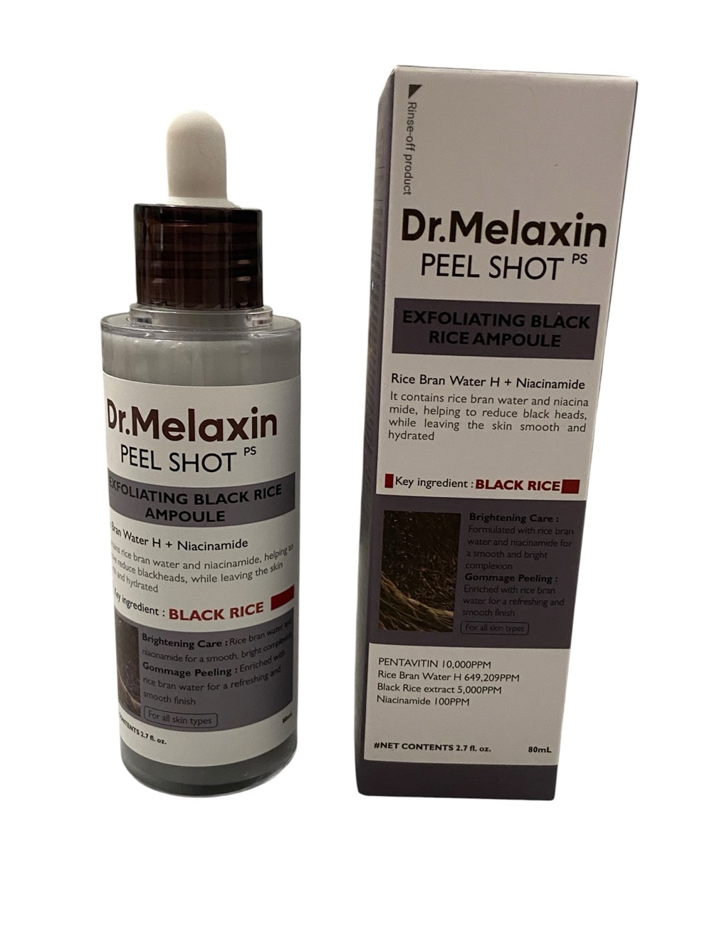 Peel Shot Exfoliating Black Rice Ampoule - White - Picture 1 of 3